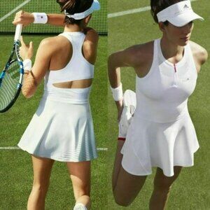 Nwt Adidas Stella McCartney Tennis dress w/ Zipper skirt White M Medium